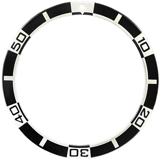 SKX007/SRPD 38*31.5mm Aluminium Bezel insert: Black/White Elapsed Time