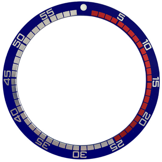 SKX007/SRPD 38*31.5mm Aluminium Bezel insert: Blue Elapsed Time