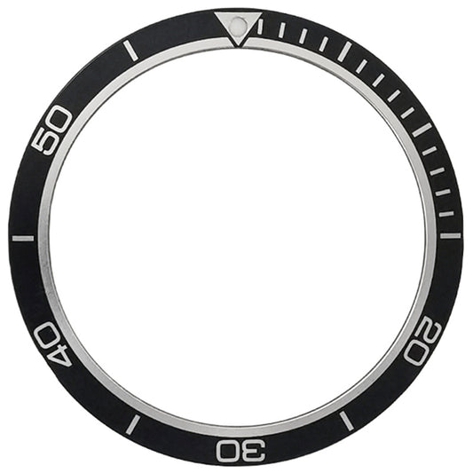 SKX007/SRPD 38*31.5mm Aluminium Bezel insert: Black PO