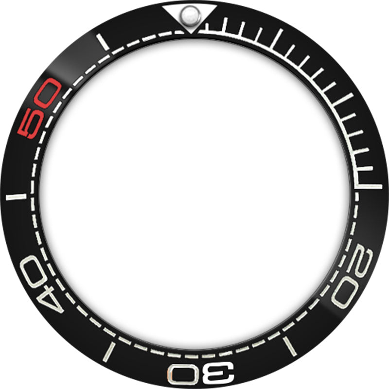 SKX007/SRPD 38*30.7mm Ceramic Bezel insert: Black PO