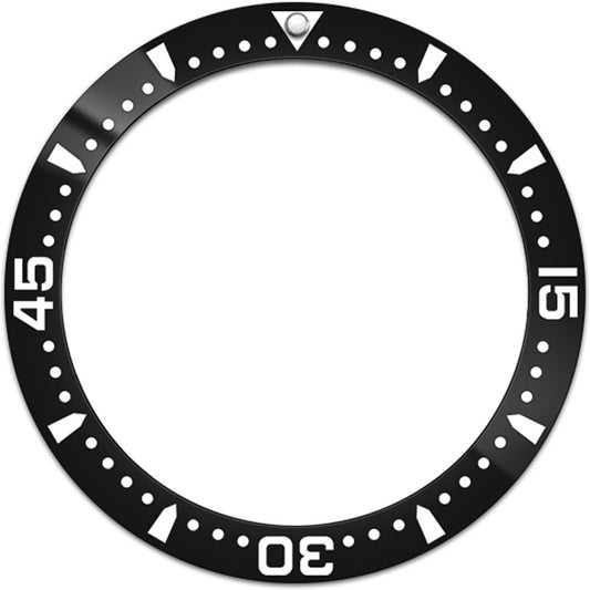 SKX007/SRPD 38*30.7mm Ceramic Bezel insert: Black Elapsed Time