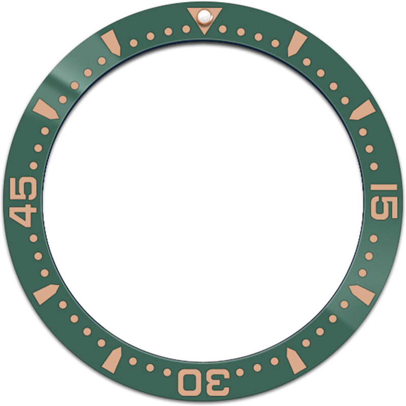 SKX007/SRPD 38*30.7mm Ceramic Bezel insert: Green Elapsed Time