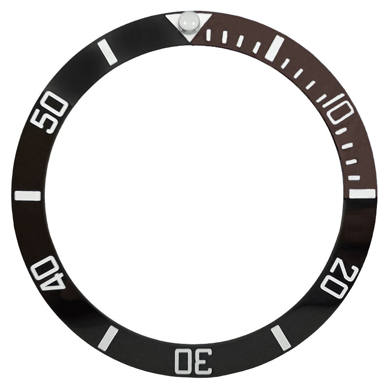 SKX007/SRPD 38*30.7mm Ceramic Bezel insert: Black/Brown Sub