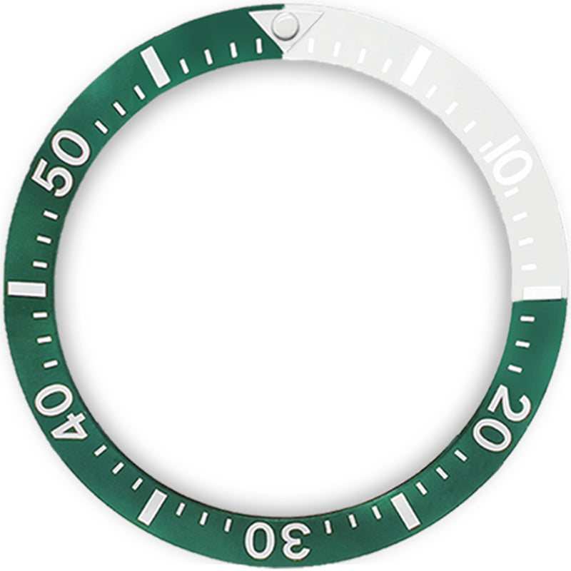 SKX007/SRPD 38*30.7mm Ceramic Bezel insert: Green/White DSSD