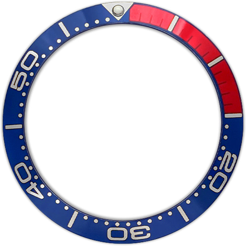 SKX007/SRPD 38*30.7mm Aluminium Bezel insert: Blue/Red PO