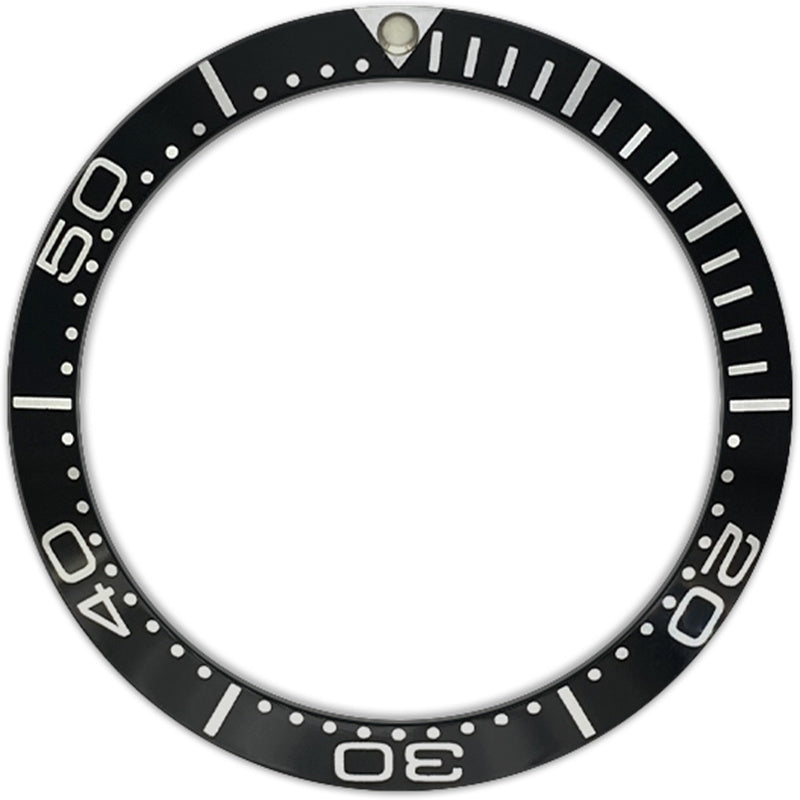 SKX007/SRPD 38*30.7mm Aluminium Bezel insert: Black PO