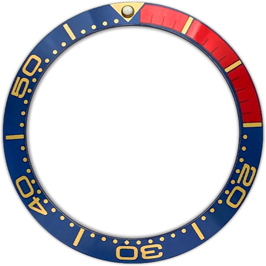 SKX007/SRPD 38*30.7mm Aluminium Bezel insert: Blue/Red PO