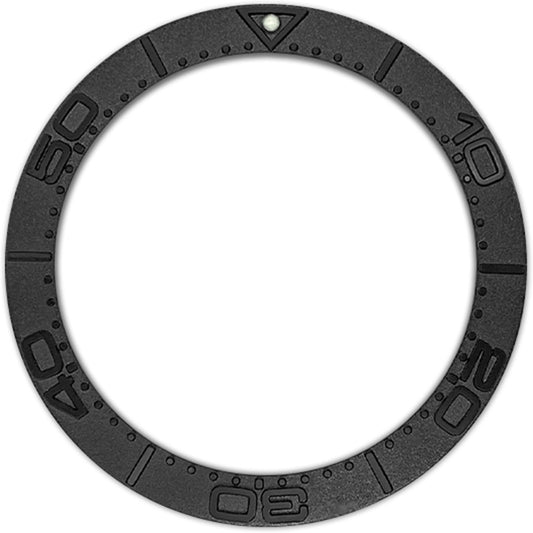 SKX007/SRPD 38*30.7mm Aluminium Bezel insert: Black SMP