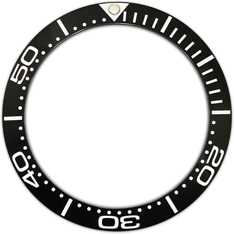 SKX007/SRPD 38*30.7mm Ceramic Bezel insert: Black PO