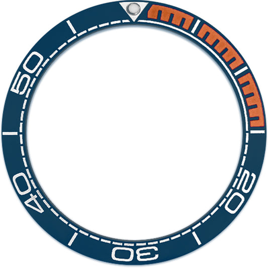 SKX007/SRPD 38*30.7mm Ceramic Bezel insert: Blue/Orange PO