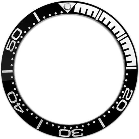 SKX007/SRPD 38*30.7mm Ceramic Bezel insert: Black/White PO