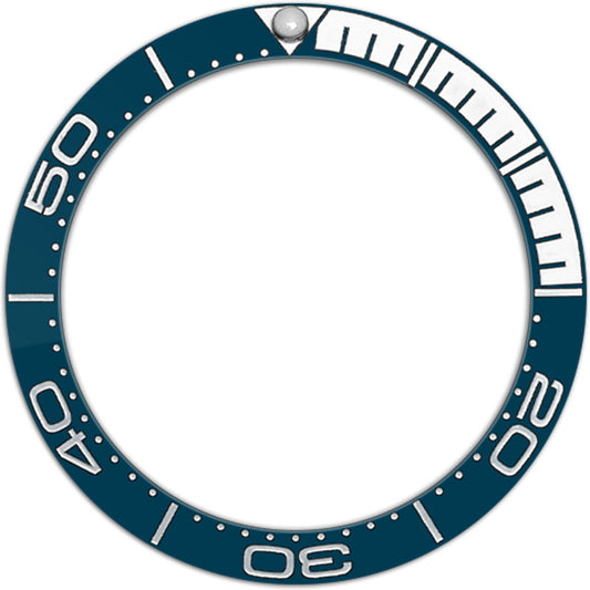 SKX007/SRPD 38*30.7mm Ceramic Bezel insert: Blue/White PO