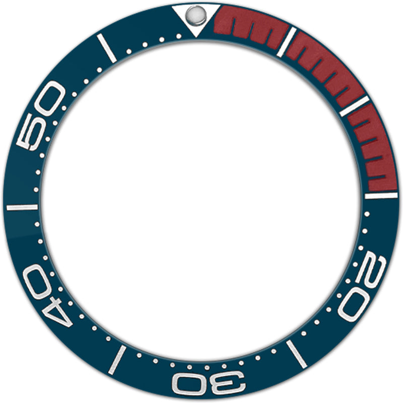 SKX007/SRPD 38*30.7mm Ceramic Bezel insert: Blue/Red PO