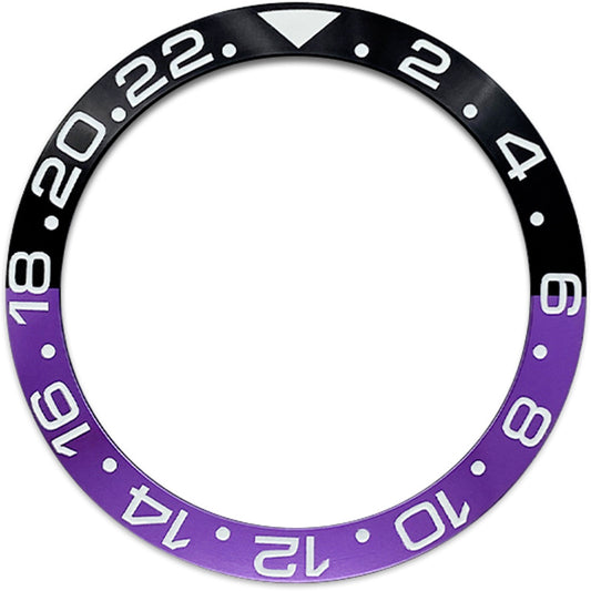 SKX007/SRPD 38*30.7mm Aluminium Bezel insert: Black/Purple GMT