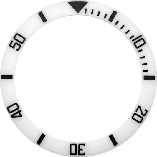 SKX007/SRPD 38*30.7mm Ceramic Bezel insert: White Sub