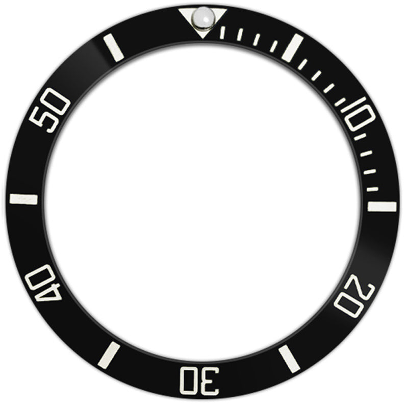 SKX007/SRPD 38*30.7mm Ceramic Bezel insert: Black Sub