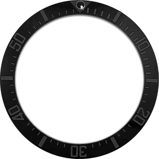 SKX007/SRPD 38*30.7mm Ceramic Bezel insert: Black DSSD