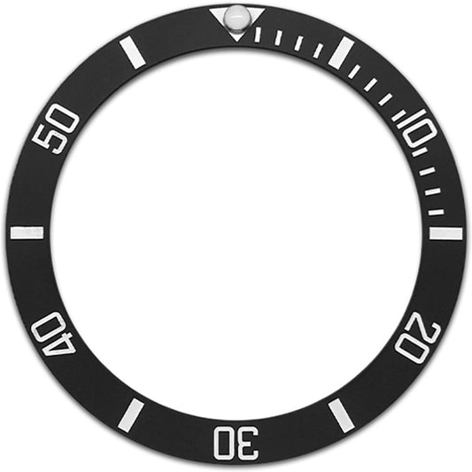 SKX007/SRPD 38*30.7mm Ceramic Bezel insert: Black Sub