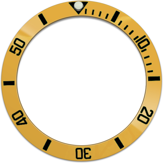 SKX007/SRPD 38*30.7mm Ceramic Bezel insert: Amber Sub Style