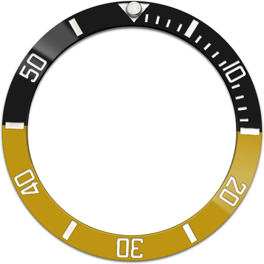 SKX007/SRPD 38*30.7mm Ceramic Bezel insert: Amber/Black Sub Style