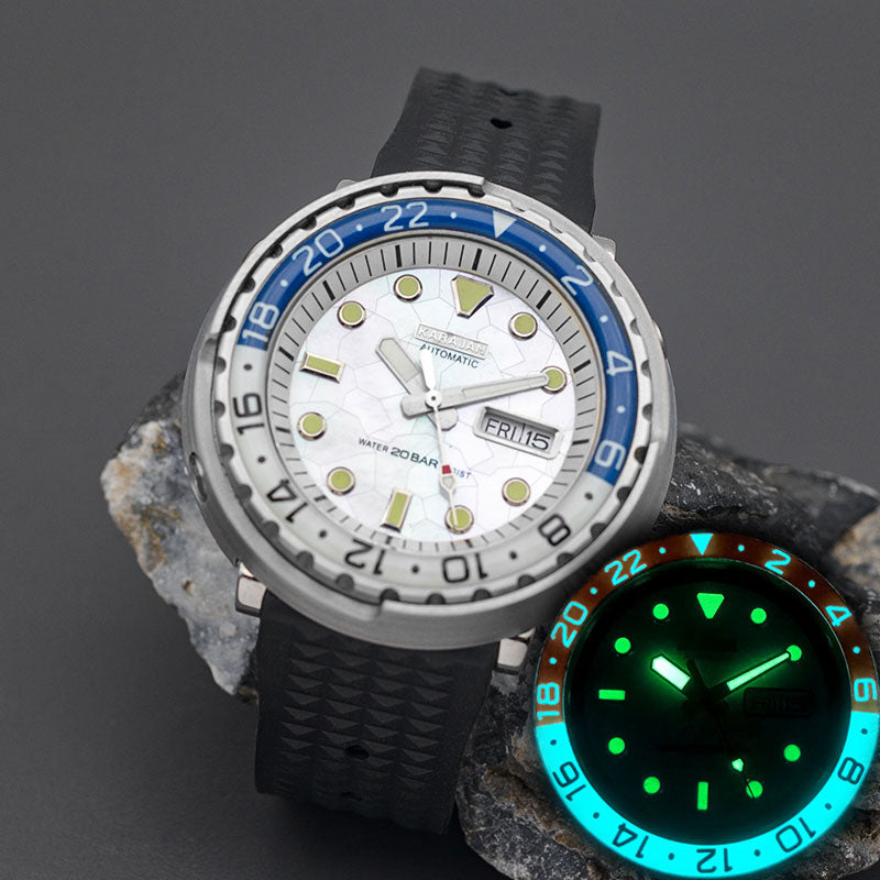 KARAJAN Mod Silver Tuna Luminous Dive Watch