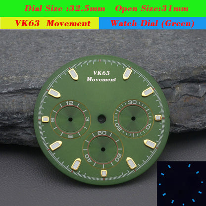 DIA-3001 Three Eyes Watch VK63 Dial