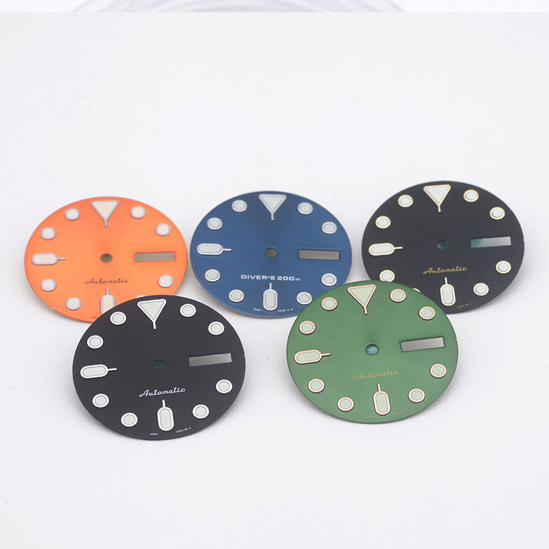 DIA-2004 Matte Black/Blue/Green/Orange Dial (Day-Date)