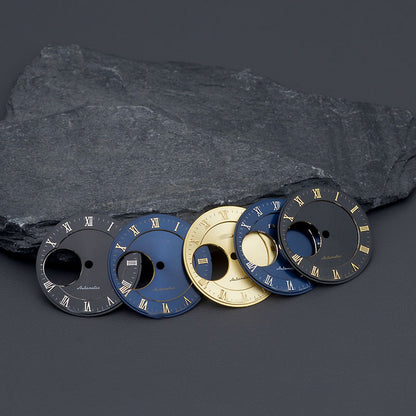 DIA-2028 Blue Black Open Heart NH38 Dial