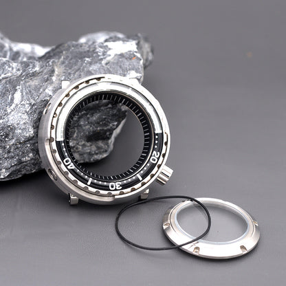 Silver Tunna Watch Case with Silver Bezel Insert