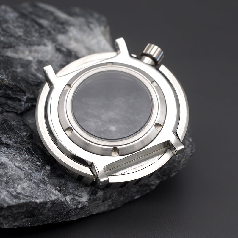 Silver Tunna Watch Case with Silver Bezel Insert