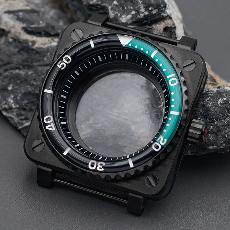 Watch Case Inner Bezel Square Case with Helical Tooth Bezel Watch Case Set – KARAJAN