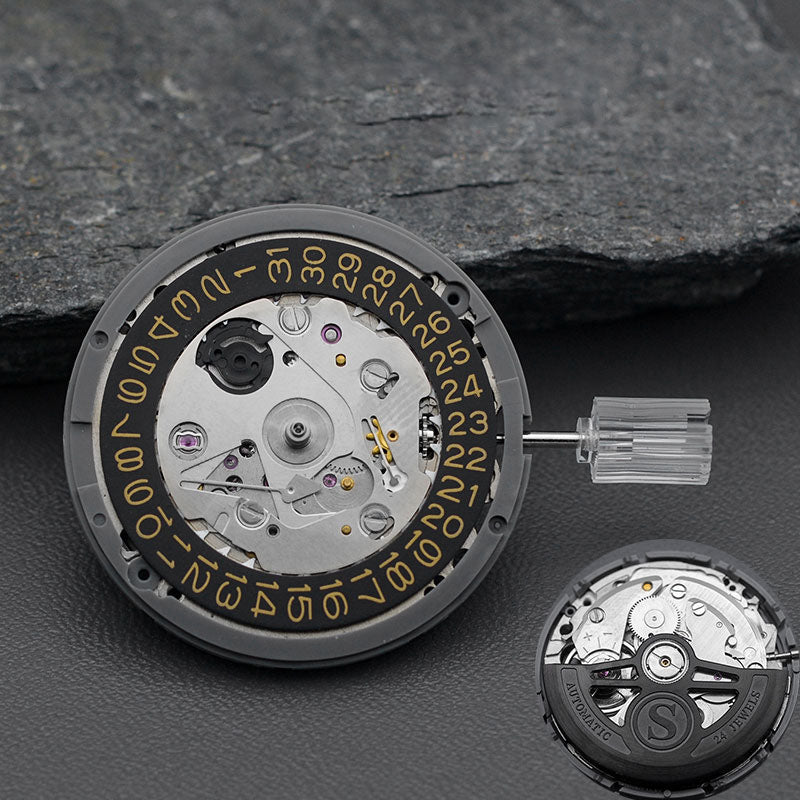 Modfied: Black Calender Custom S  Rotor with Automatic Movement for NH35