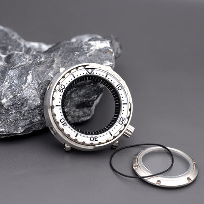 Silver Tunna Watch Case with Silver Bezel Insert