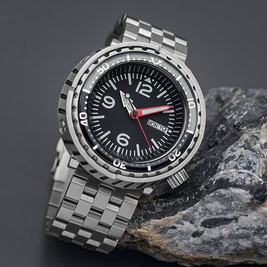 W1002 Black-Grey Automatic Dive Watch