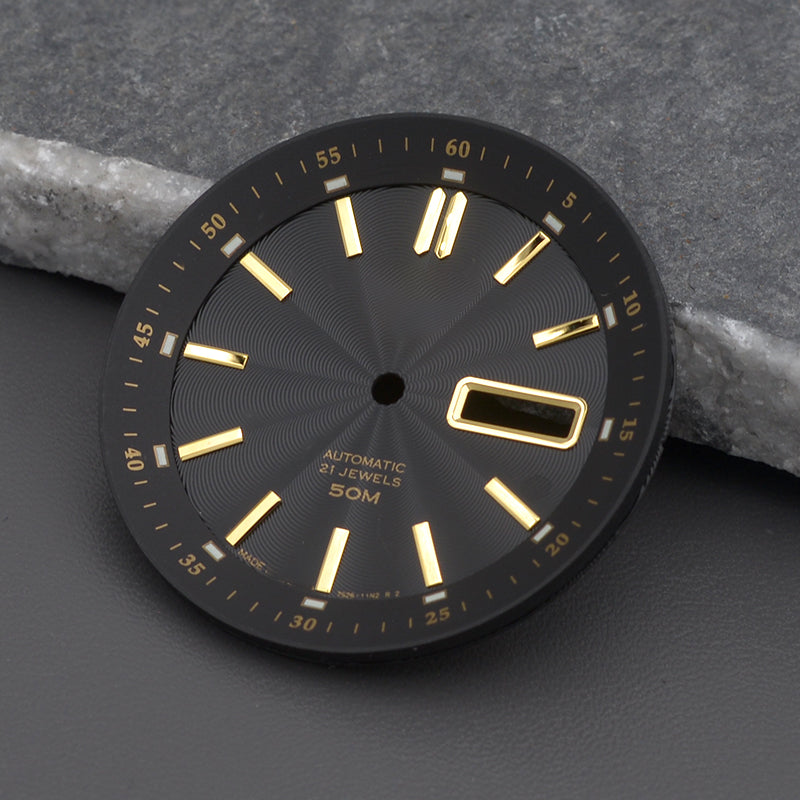 DIA-2053 Gold Sunburst NH36 Dial (Day-Date)