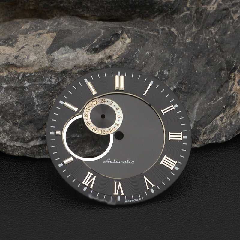 DIA-2045 Silver Black Sun NH39 Dial