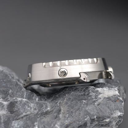 Silver Tunna Watch Case with Silver Bezel Insert