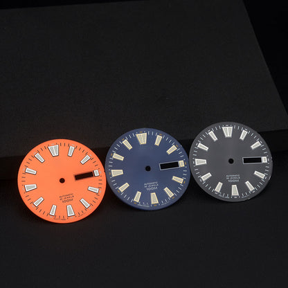 DIA-2043 Orange Blue Black NH36 Dial (Day-Date)