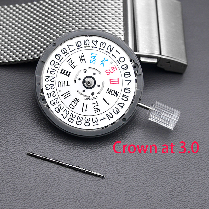 GENUINE COMPATIBLE WITH SEIKO (SII) NH36 White Automatic Movement (3.0 o'clock crown)