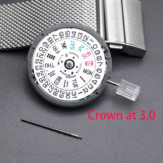 GENUINE COMPATIBLE WITH SEIKO (SII) NH36 White Automatic Movement (3.0 o'clock crown)